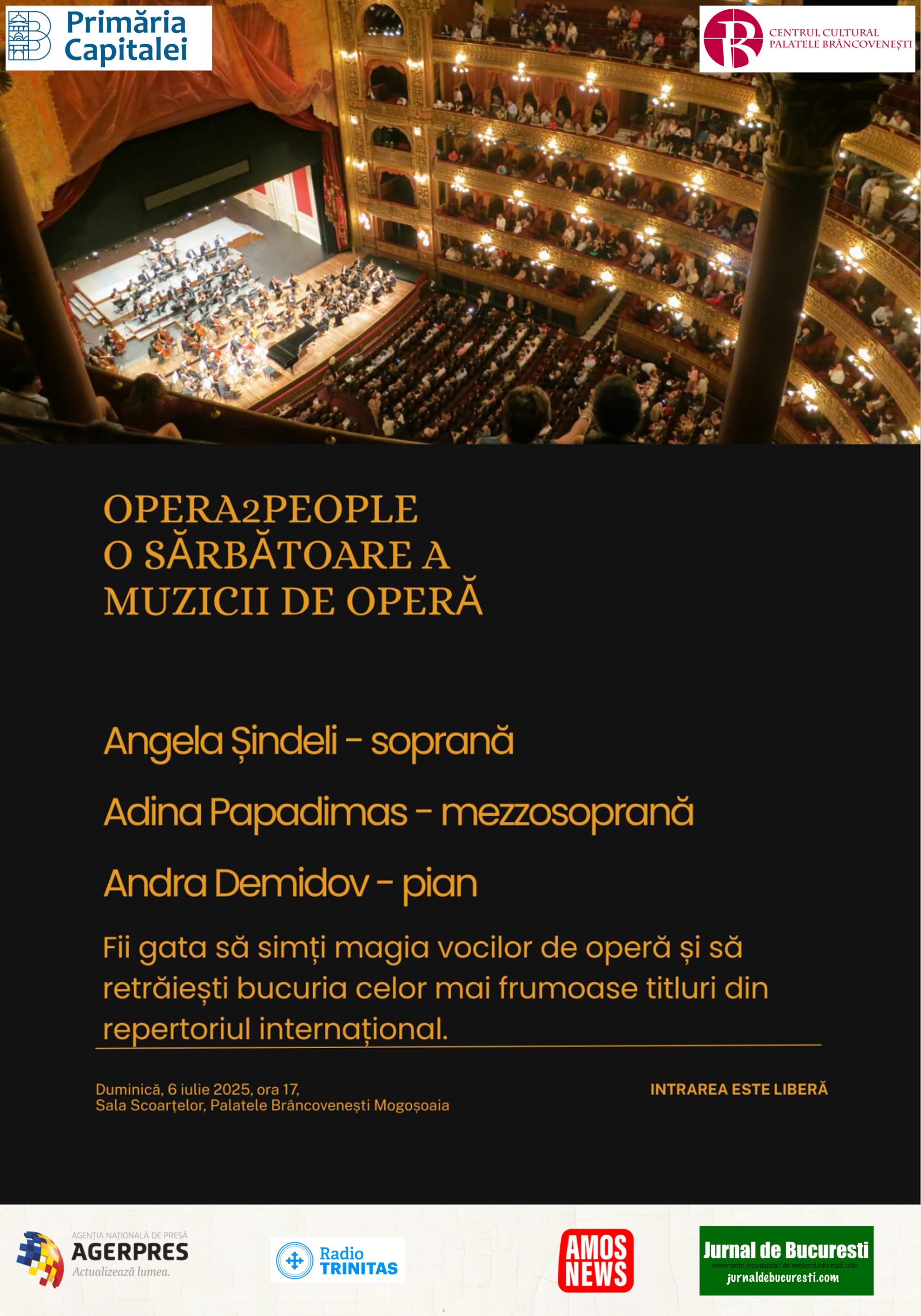 Afis Opera2People 6 iulie 2025