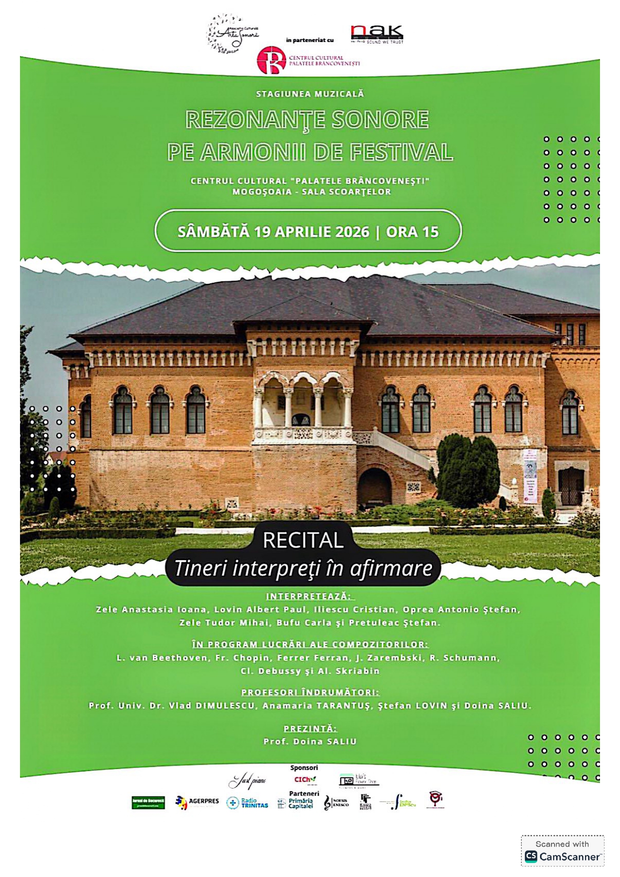 2. Afiș recital Tineri interpreti în afirmare